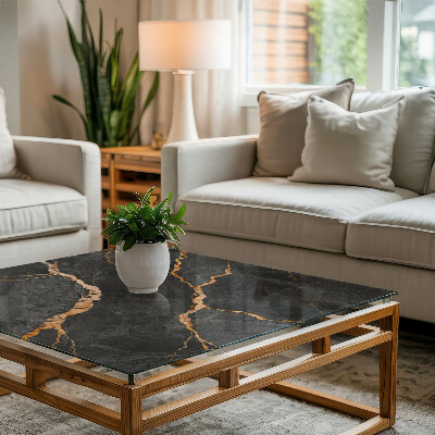 Glass top Marble veins in design