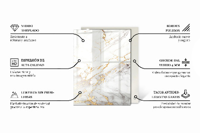 Glass top Marble veins in design