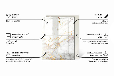 Glass top Marble veins in design