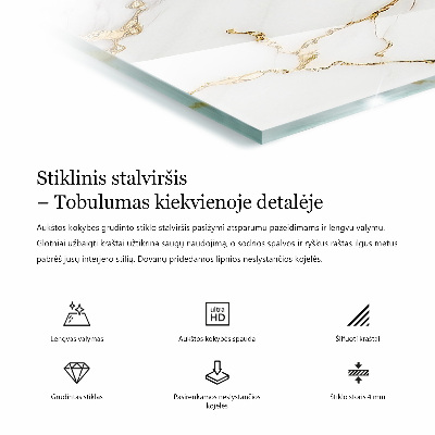 Glass top Marble veins in design