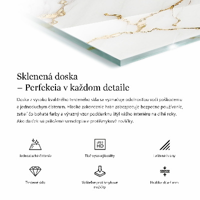 Glass top Marble veins in design