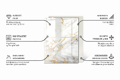 Glass top Marble veins in design