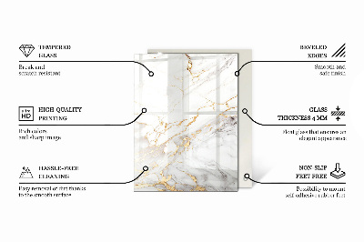 Glass top Marble veins in design
