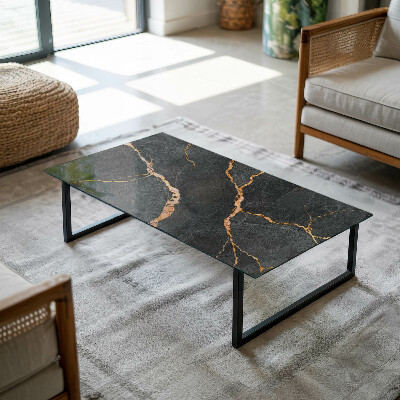 Glass top Marble veins in design