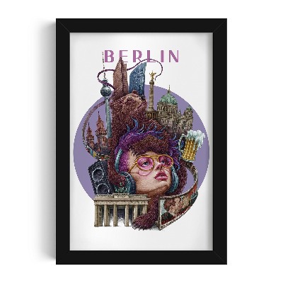 Picture in black frame Berlin