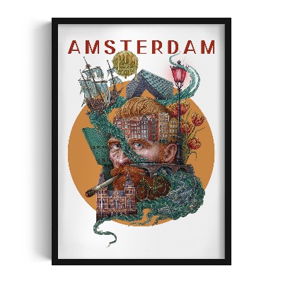 Picture in black frame Amsterdam