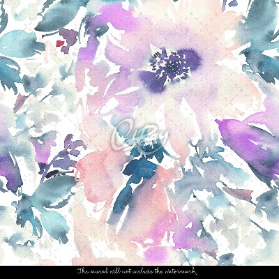 Wallpaper Garden Painted With Watercolor