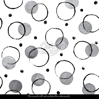 Wallpaper Black and White Minimalistic Circles