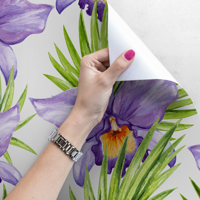 Wallpaper Purple Flower Garden
