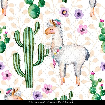 Wallpaper Llamas Among Cacti