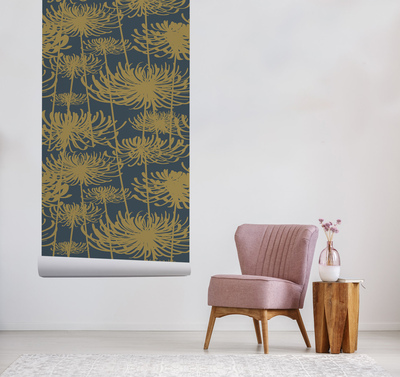 Wallpaper Golden Floral