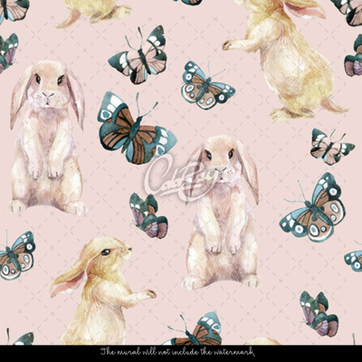 Wallpaper Rabbit Butterfly