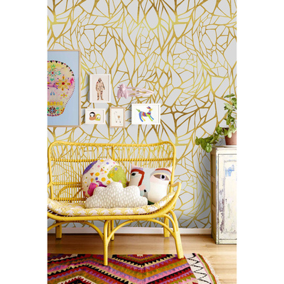 Wallpaper Golden Abstract Ornaments