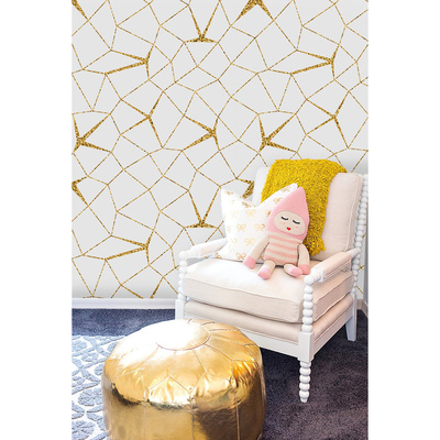 Wallpaper Golden 3D Mosaic
