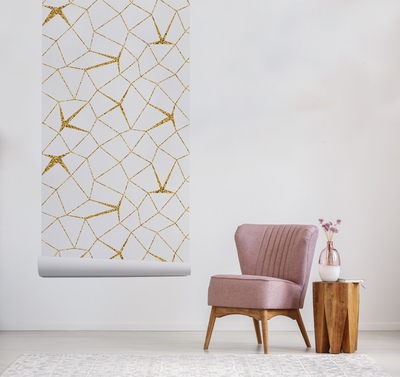 Wallpaper Golden 3D Mosaic