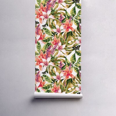 Wallpaper Thick Bush Of Floral Pleasures