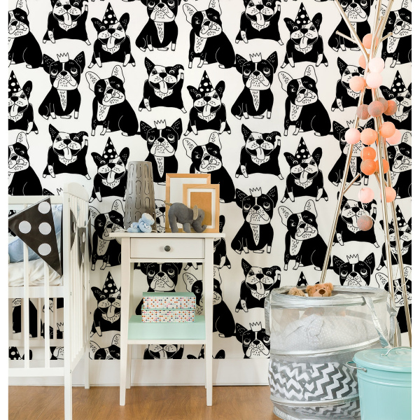 Funny Dogs Wallpaper, wall mural 
