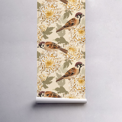 Wallpaper Golden Birds