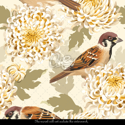 Wallpaper Golden Birds