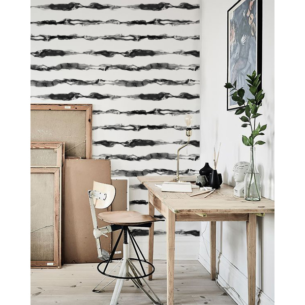 Wallpaper Gray Blurred Stripes