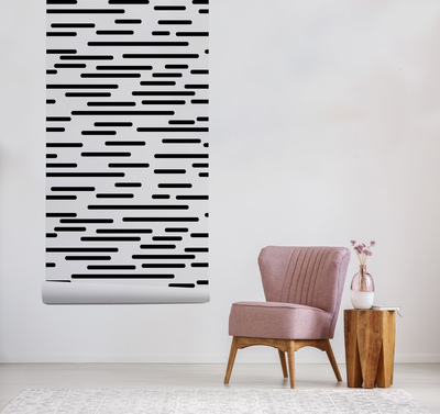 Wallpaper Painted With The Simple Line