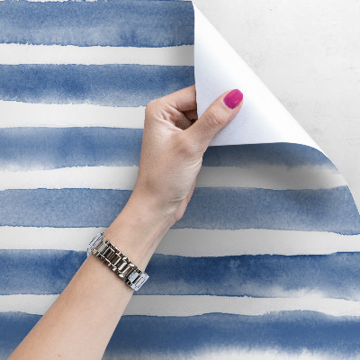 Wallpaper Blue Watercolor Stripes