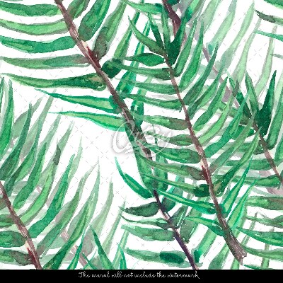 Wallpaper Sloping Palm Leaves