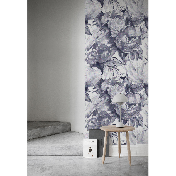 Wallpaper Fancy Gray Flowers