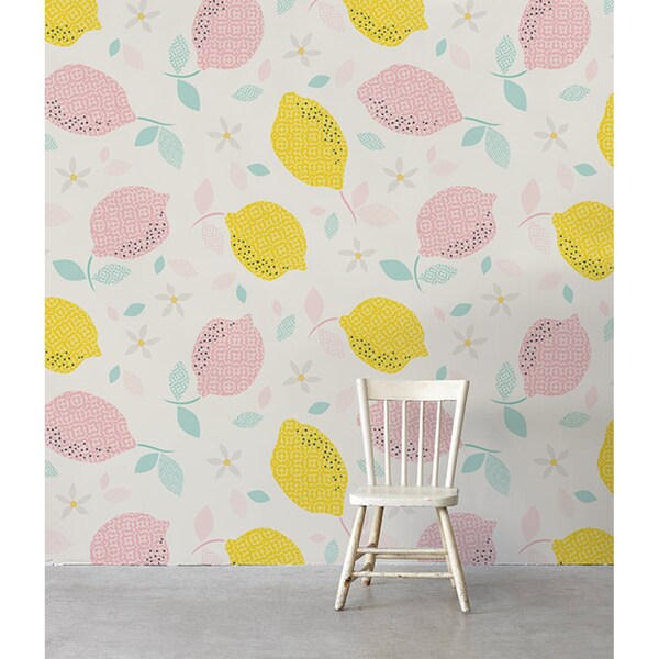 Wallpaper Abstract Lemons In Flowers