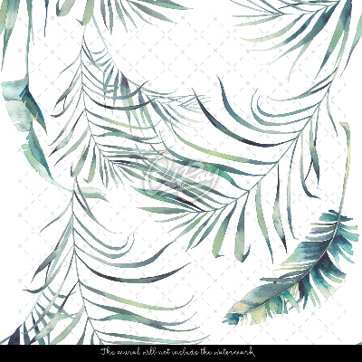 Wallpaper Exotic Pastel Leaves