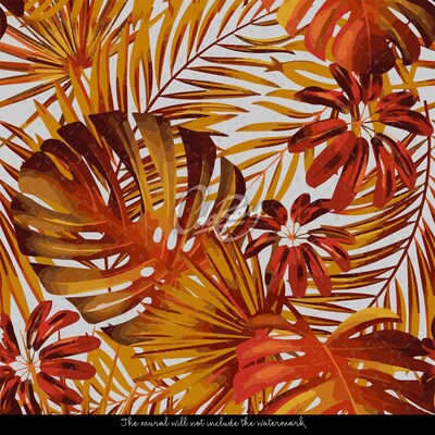 Wallpaper Flame Leaves Of The Monstera