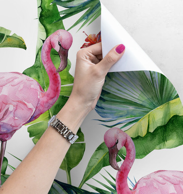 Wallpaper Flamingo in the Tropics
