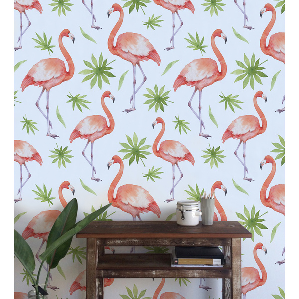 Wallpaper Dancing Flamingos
