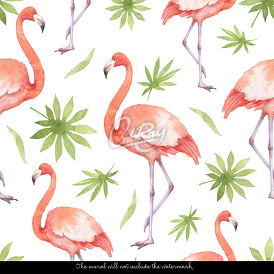 Wallpaper Dancing Flamingos