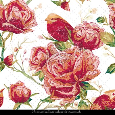 Wallpaper Romantic Garden Of Red Flowers