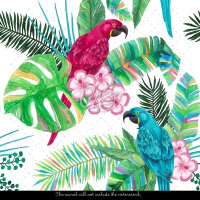 Wallpaper Fairy Tale About Parrots