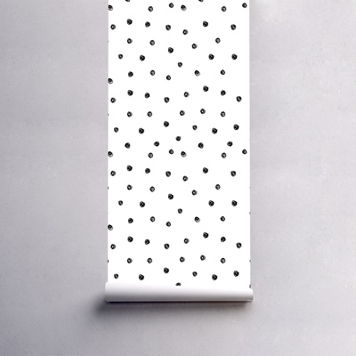 Wallpaper Polka Dots In Retro Style
