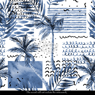 Wallpaper Blue Palms