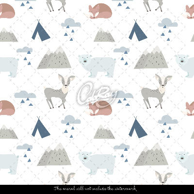Wallpaper Bivouac In A Forest Full Of Animals