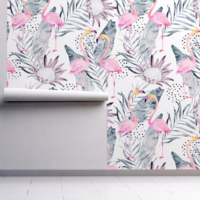 Wallpaper Rest Among Flamingos