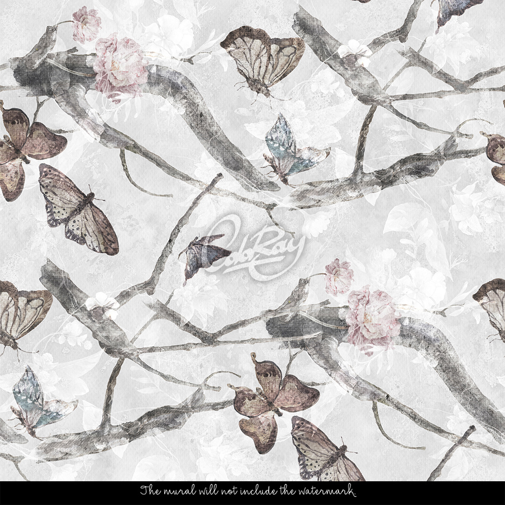 Butterflies In The Winter Time Wallpaper, wall mural 