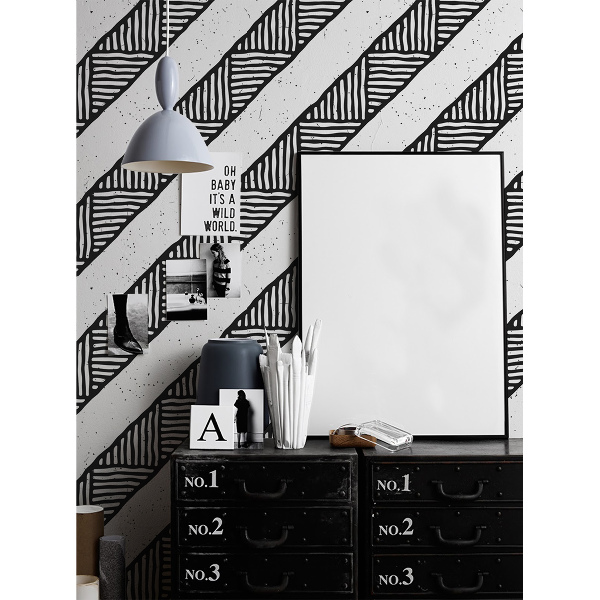 Wallpaper Ethnic Patterns In Black And White