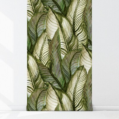 Wallpaper In The Wild Thicket Of Exotic Leaves