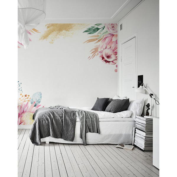 Wallpaper Minimalistic Flower Design