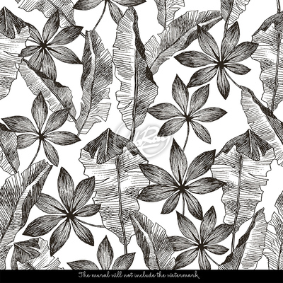 Wallpaper Minimalistic Leaves