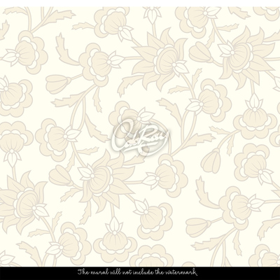 Wallpaper Subtle Beige Flowers