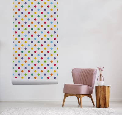 Wallpaper Colorful Polka Dots