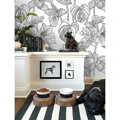 Wallpaper Spring Floral Sketch