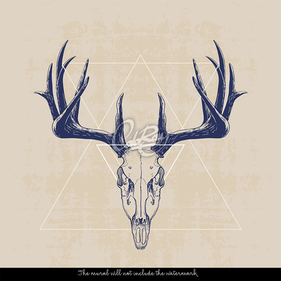 Wallpaper Deer Skull