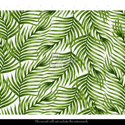 Wallpaper Green Palm Leaf
